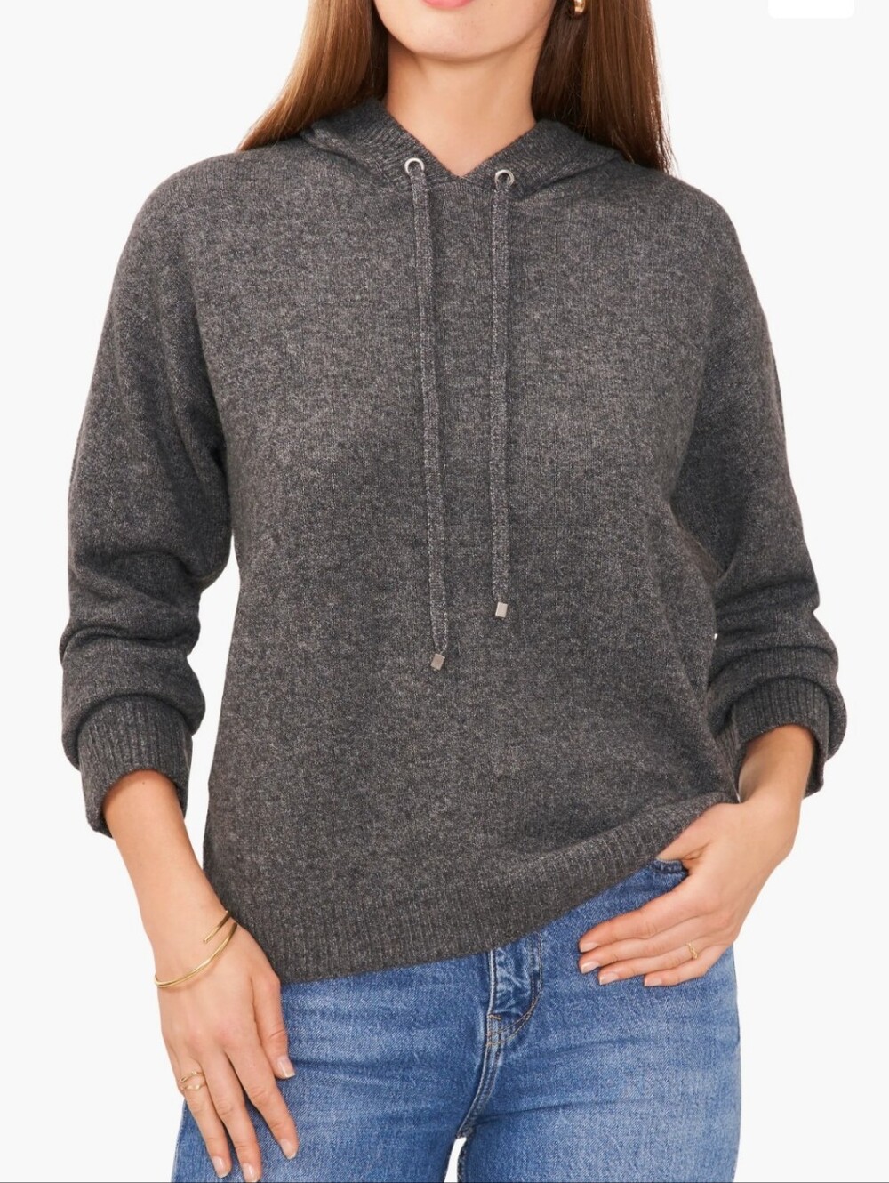 NWT Vince Camuto Jersey Knit Hooded Sweater. Large